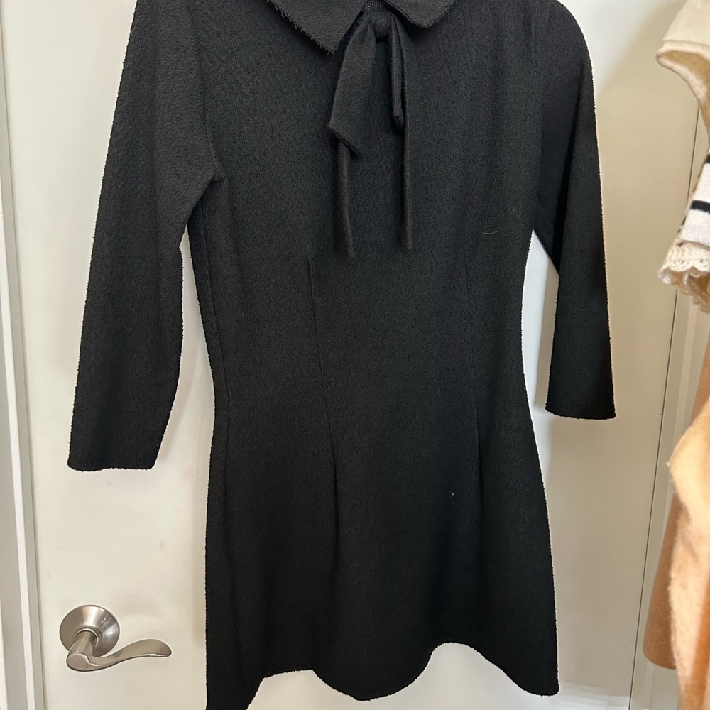 Elegant Black Long-Sleeve Dress